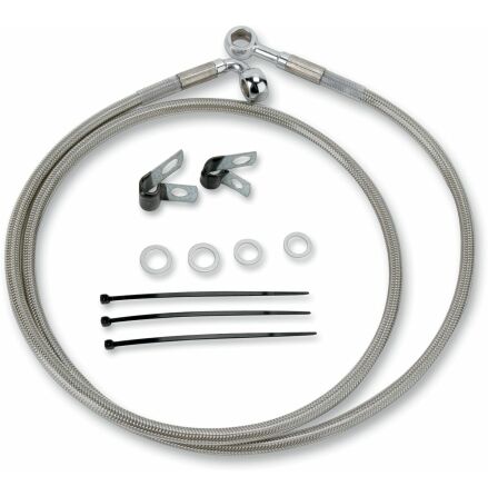 Front Brake Line Stainless Steel Extended 2&quot;