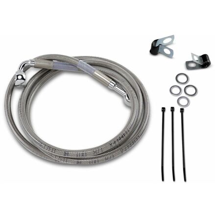 Front Brake Line Stainless Steel Extended 4&quot;