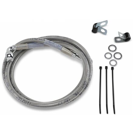 Front Brake Line Stainless Steel Extended 6&quot;