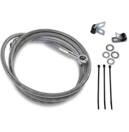 Front Brake Line Stainless Steel Extended 8&quot;