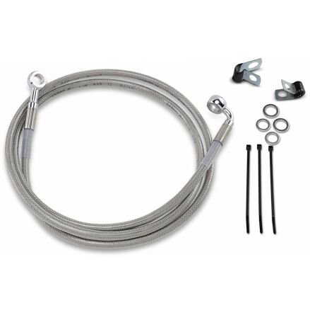 Front Brake Line Stainless Steel Extended 10&quot;