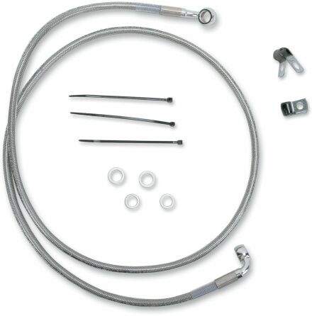 Front Brake Line Stainless Steel Extended 8&quot;