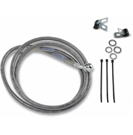 Front Brake Line Stainless Steel Extended 10&quot;