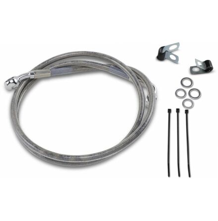 Front Brake Line Stainless Steel Extended 2&quot;