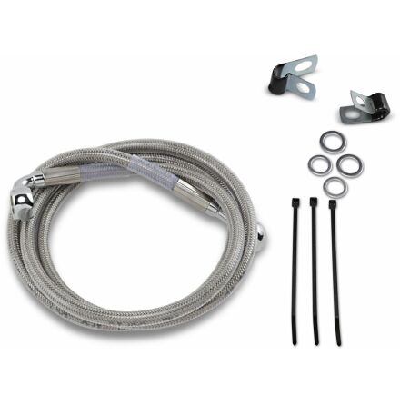 Front Brake Line Stainless Steel Extended 4&quot;