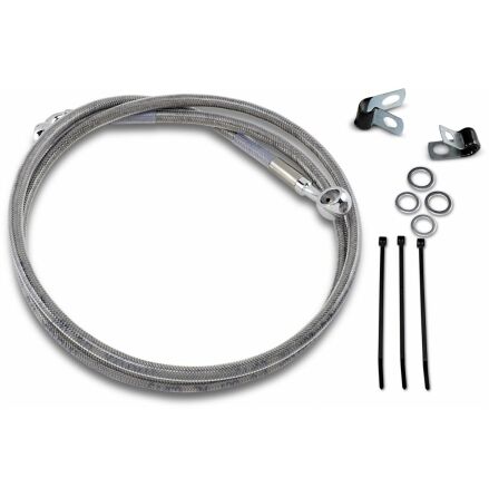 Front Brake Line Stainless Steel Extended 8&quot;