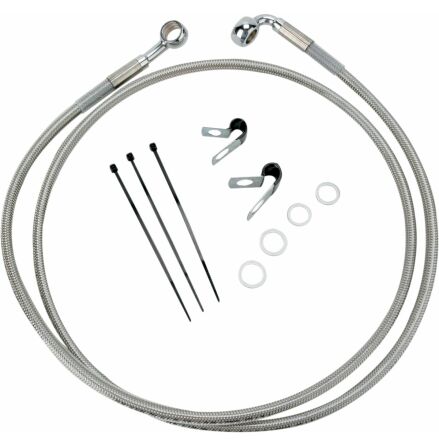 Front Brake Line Stainless Steel Extended 10&quot;