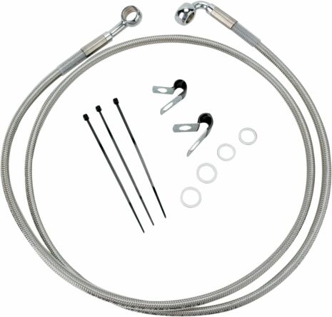 Front Brake Line Stainless Steel Extended 10"