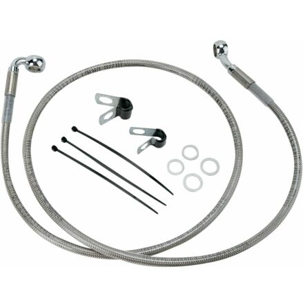 Front Brake Line Stainless Steel Extended 2&quot;