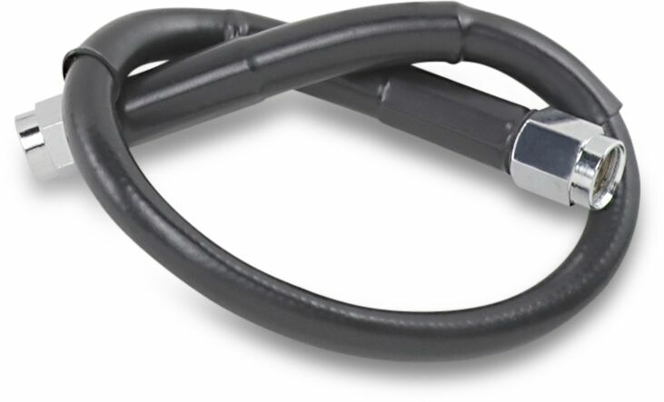 Universal Brake Line Black Vinyl Coated Stainless Steel Dot An-3 12"