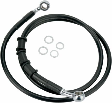 Front Brake Line Black Vinyl Coated Stainless Steel