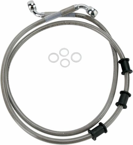 Front Brake Line Stainless Steel Extended 6"