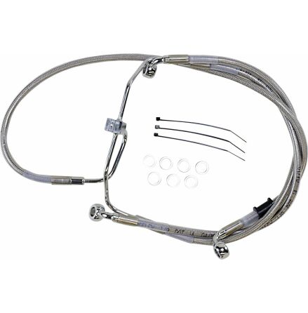 Front Brake Line Stainless Steel Extended 8&quot;