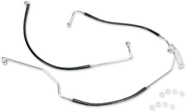 Rear Brake Line Black Vinyl Coated Stainless Steel