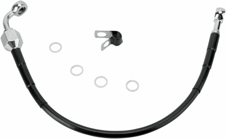 Rear Brake Line Black Vinyl Coated Stainless Steel