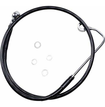 Brake Line Stainess Steel Black Coated Front/Upper Extended +10&quot;