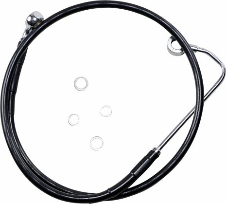 Brake Line Stainess Steel Black Coated Front/Upper Extended +10"