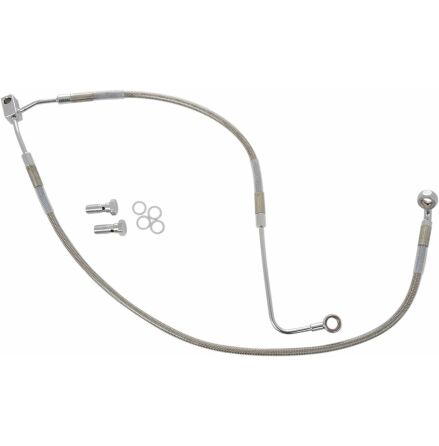 Brake Line Stainess Steel Clear Coated Front/Lower Oem Length