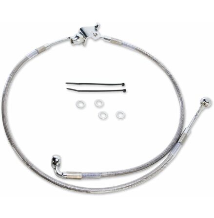 Brake Line Stainess Steel Clear Coated Rear Oem Length