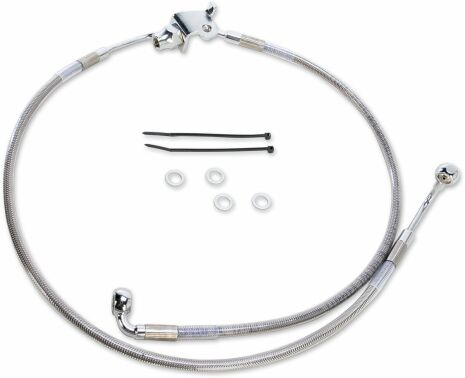 Brake Line Stainess Steel Clear Coated Rear Oem Length