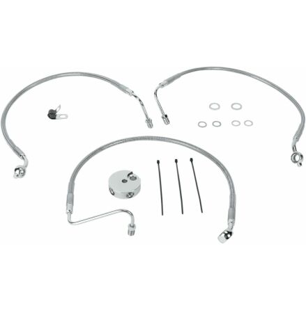 Front Brake Line Stainless Steel Dual Disc