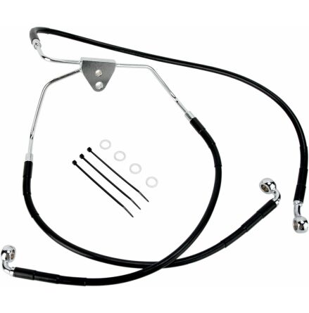 Front Brake Line Black Vinyl Coated Stainless Steel