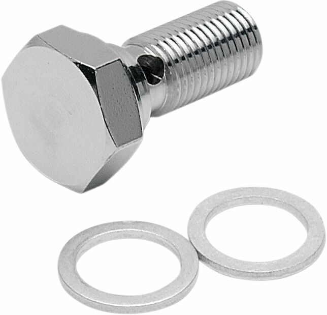 Banjo Bolt Chrome 7/16"-24 For 3/8"-Banjo