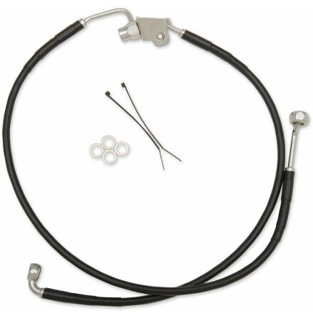 Brake Line Stainess Steel Black Coated Rear Oem Length