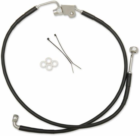 Brake Line Stainess Steel Black Coated Rear Oem Length