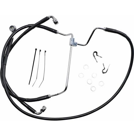 Black Vinyl/Stainless Extended Length Front Brake Line Kit