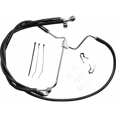 Black Vinyl/Stainless Extended Length Front Brake Line Kit