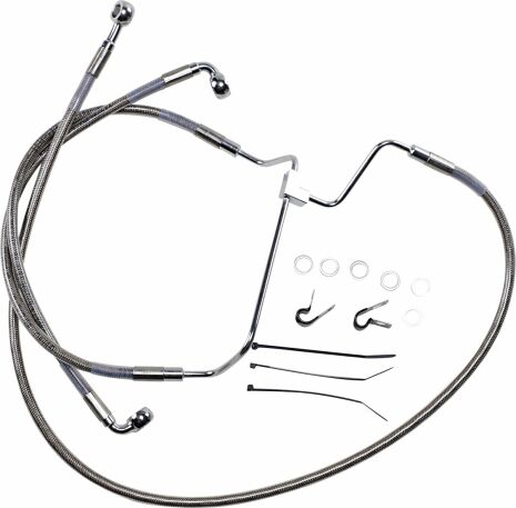 Extended Length Front Stainless Steel Brake Line Kit