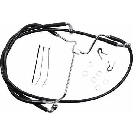 Black Vinyl/Stainless Extended Length Front Brake Line Kit