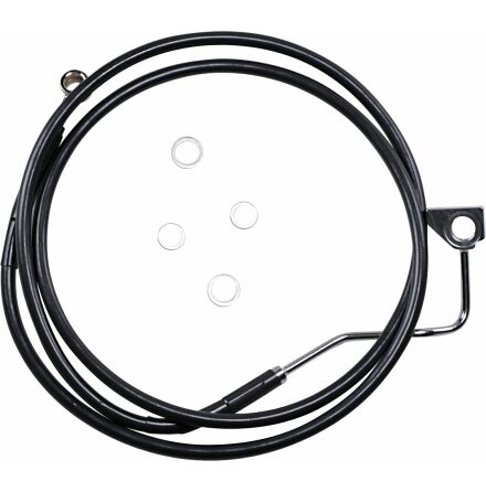 Standard Length Front Black Vinyl/Stainless Steel Upper Brake Line Kit