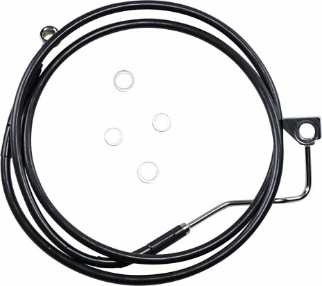 Standard Length Front Black Vinyl/Stainless Steel Upper Brake Line Kit