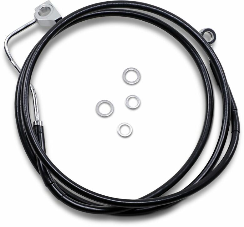 Black Vinyl/Stainless Extended Length Front Brake Line Kit