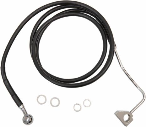 Black Vinyl/Stainless Extended Length Front Brake Line Kit