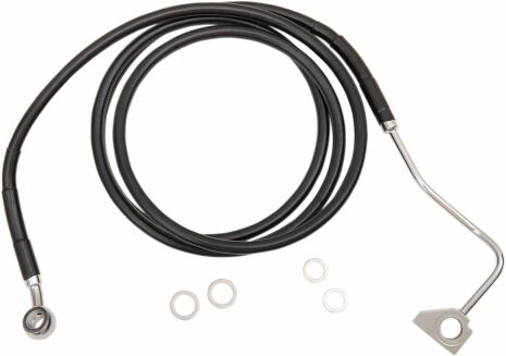 Black Vinyl/Stainless Extended Length Front Brake Line Kit