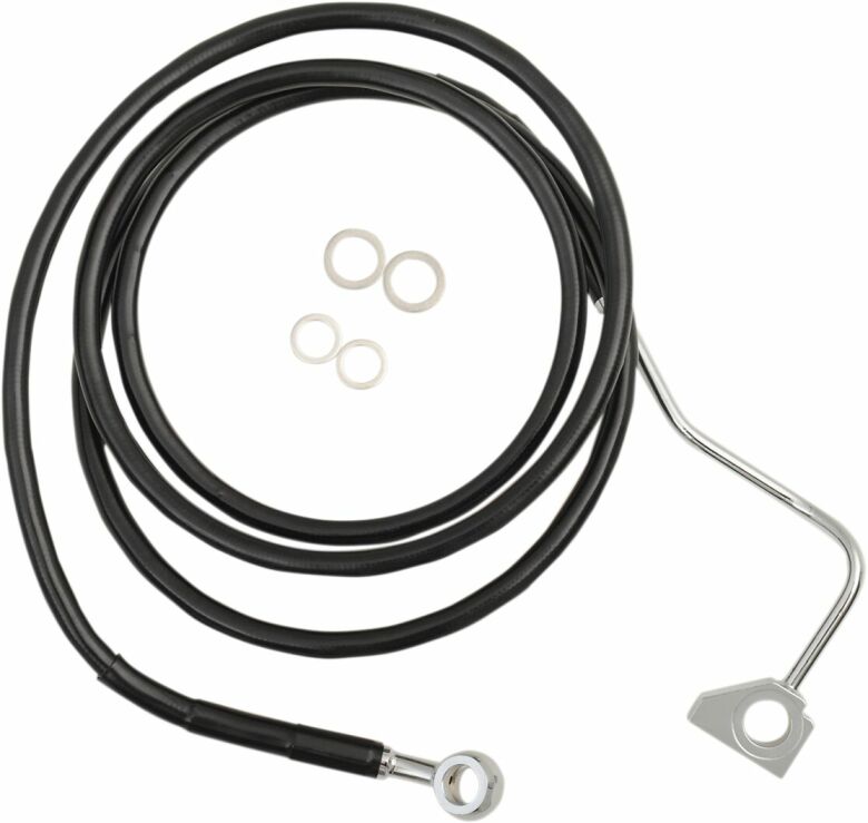 Black Vinyl/Stainless Extended Length Front Brake Line Kit