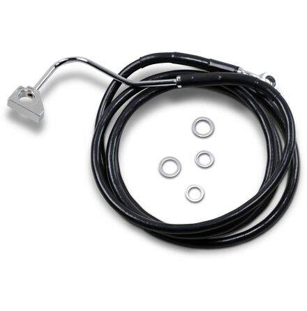 Black Vinyl/Stainless Extended Length Front Brake Line Kit