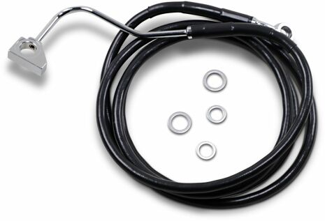 Black Vinyl/Stainless Extended Length Front Brake Line Kit