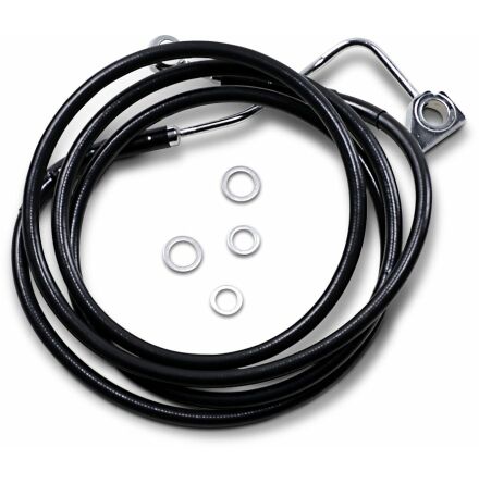 Black Vinyl/Stainless Extended Length Front Brake Line Kit