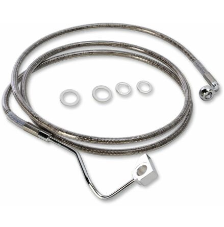 Brake Line Kit Extended Upper Front Length Stainless Steel + 4&quot;