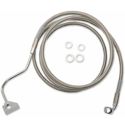 Brake Line Kit Extended Upper Front Length Stainless Steel + 6&quot;