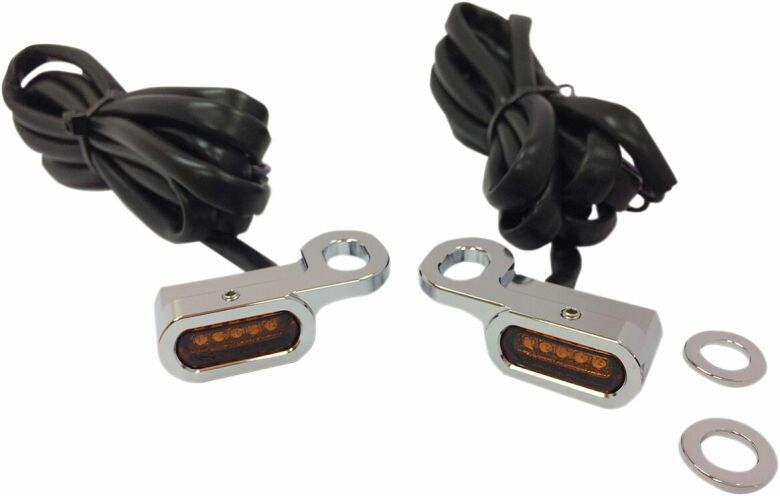 Lights Marker Handlebar Chrome/Amber Led