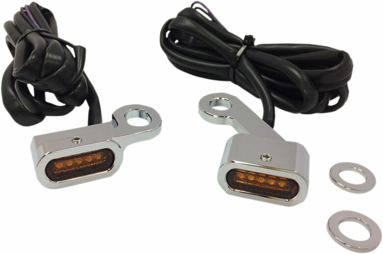 Lights Marker Handlebar Chrome/Amber Led