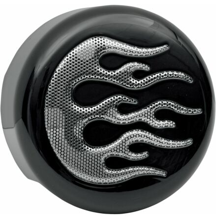 Cover Horn Blk/Chr Flame