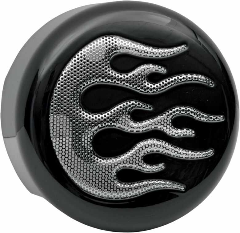 Cover Horn Blk/Chr Flame