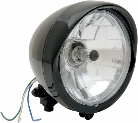 Headlight 5.75" Blk Clr