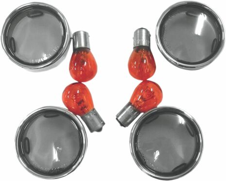 Turn Signal Lens Kit Kit Smoked W/Trim Rng